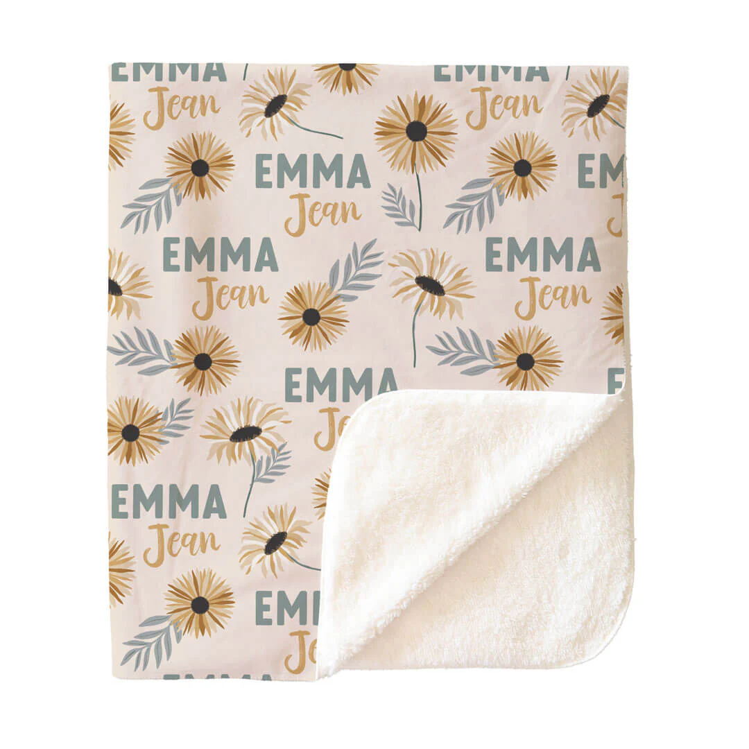 Sunday's Daisy Personalized Kids Blanket - Image 4