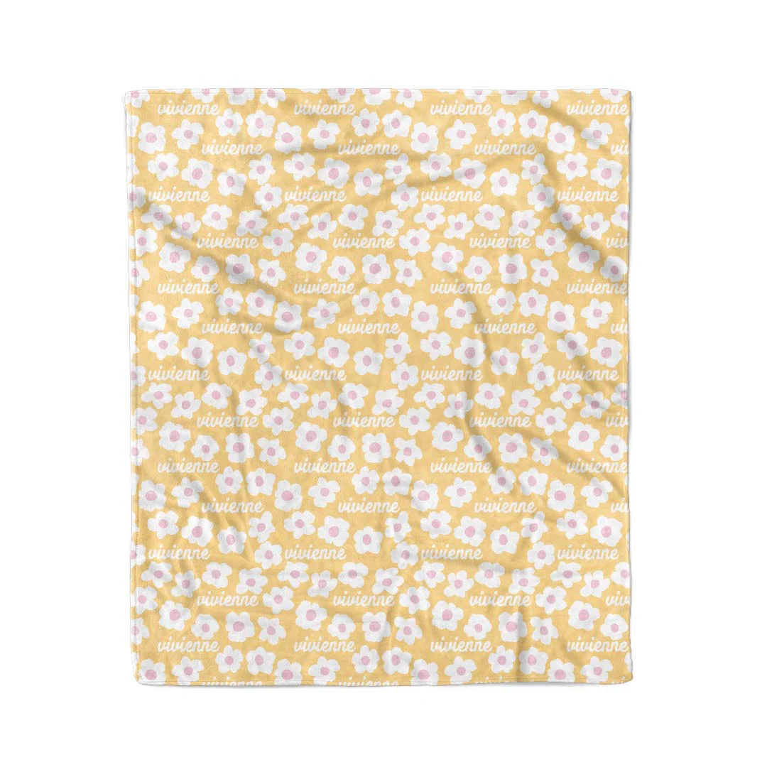 Sunshine Daisy Personalized Kids Blanket - Image 2