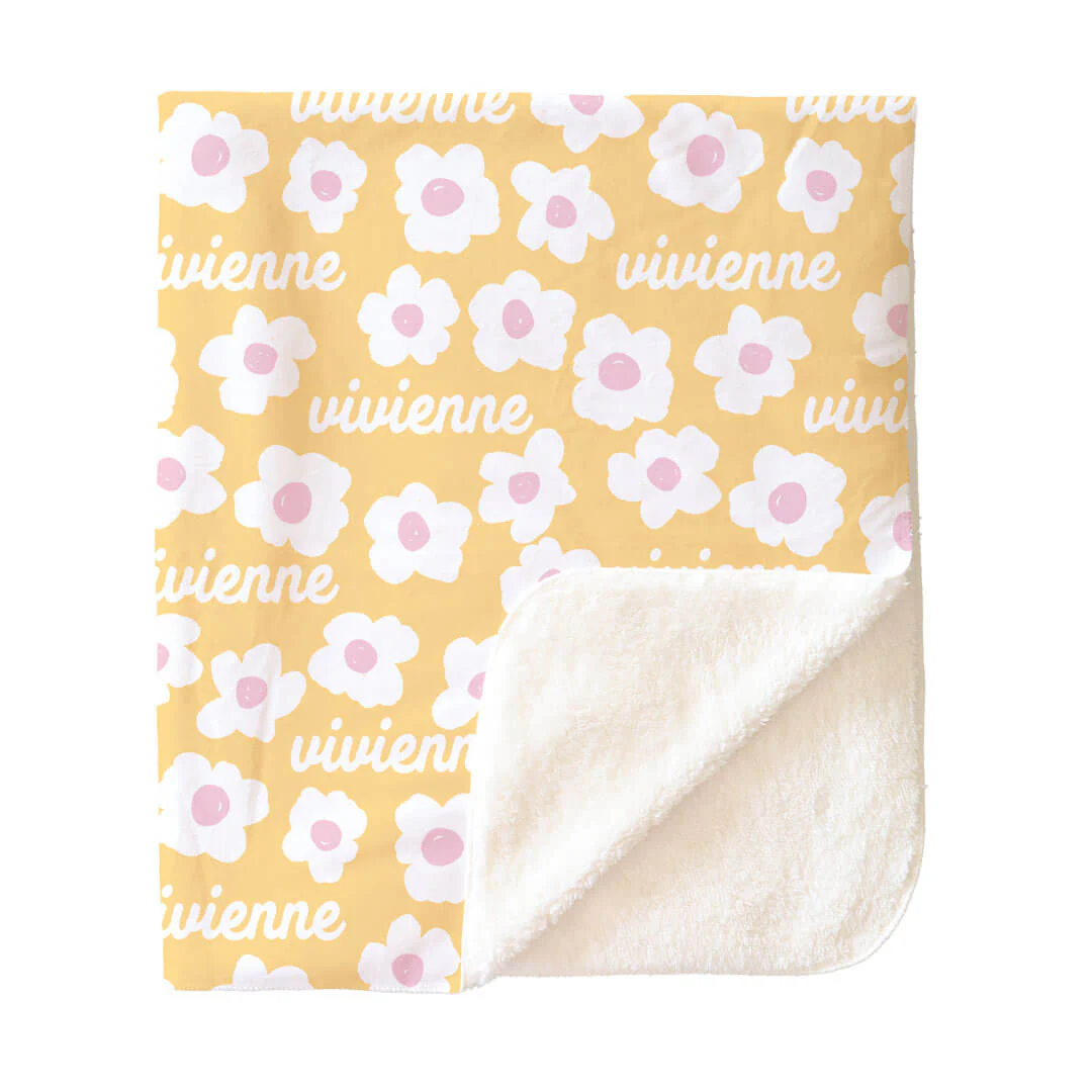 Sunshine Daisy Personalized Kids Blanket - Image 3