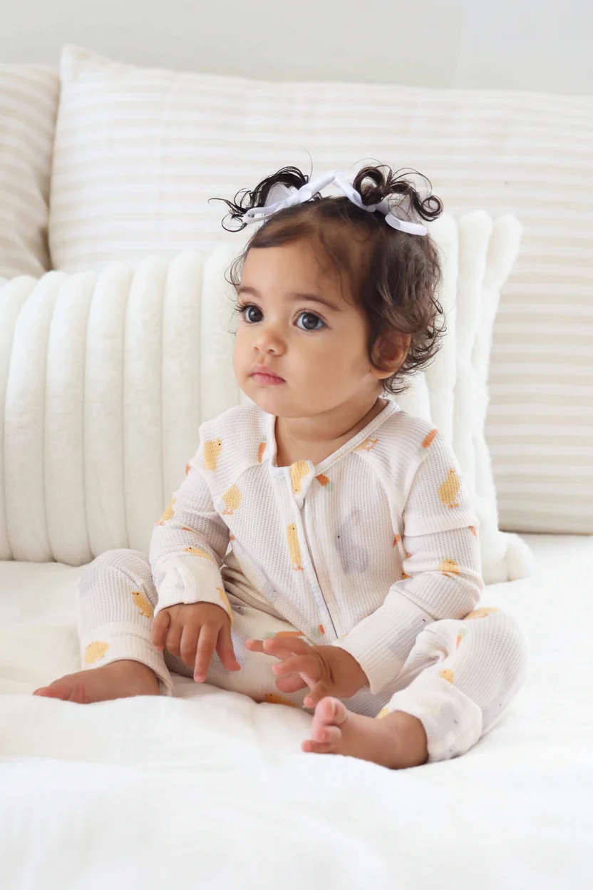 Sweet Peep Bamboo Waffle Convertible Zip Romper - Image 12