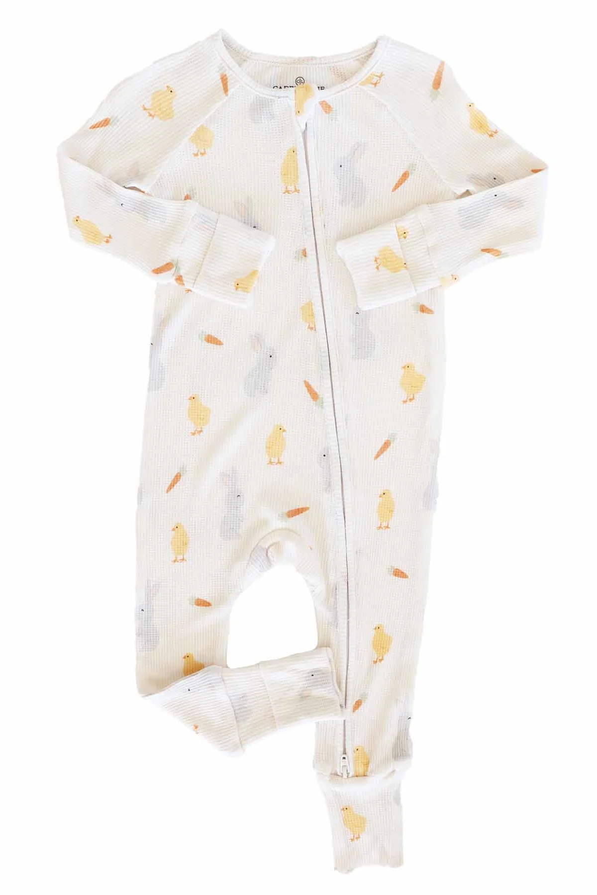 Sweet Peep Bamboo Waffle Convertible Zip Romper - Image 8
