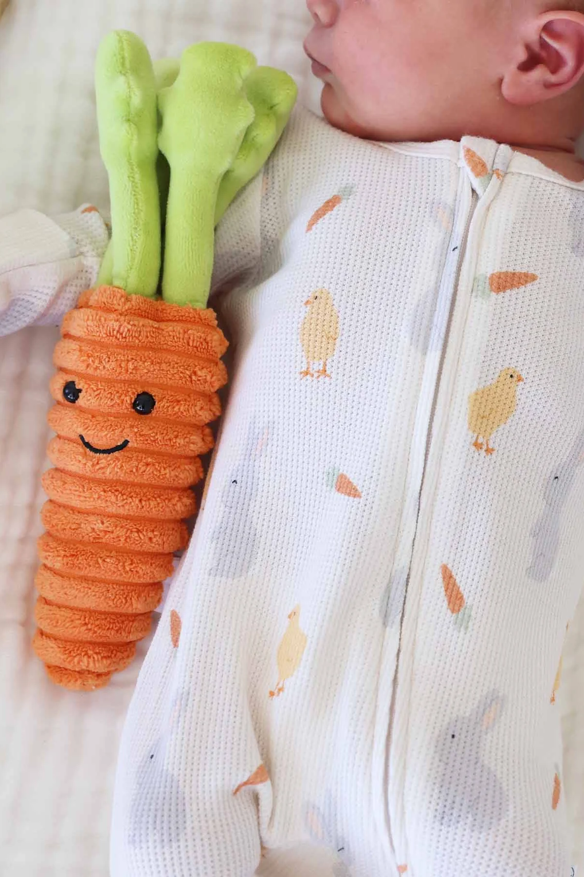 Sweet Peep Bamboo Waffle Zipper Footie