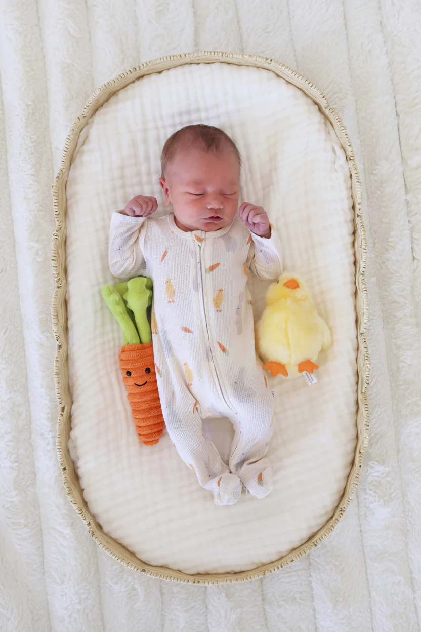 Sweet Peep Bamboo Waffle Zipper Footie - Image 7