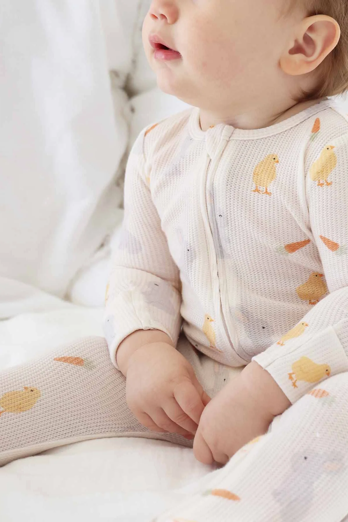 Sweet Peep Bamboo Waffle Zipper Footie - Image 8