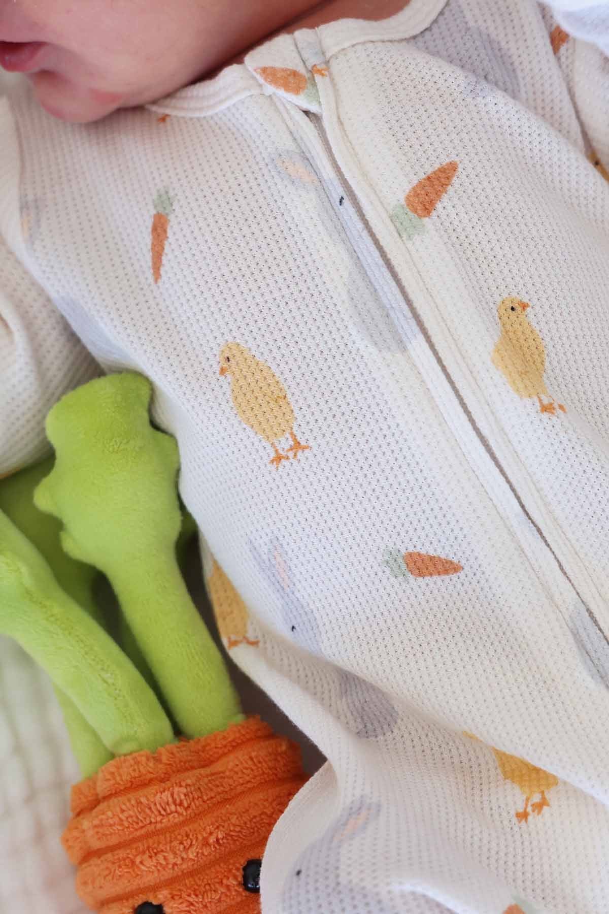 Sweet Peep Bamboo Waffle Zipper Footie - Image 9
