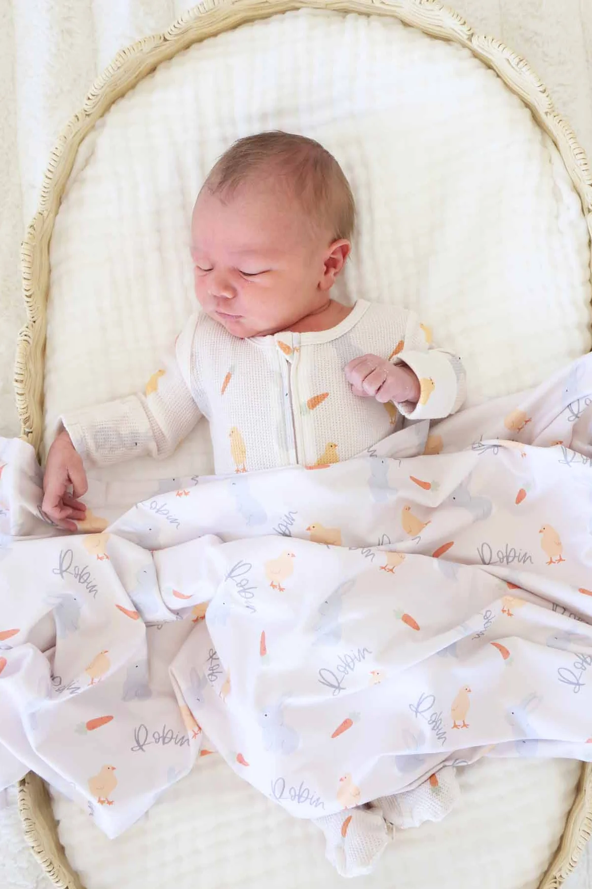 Sweet Peep Personalized Swaddle Blanket