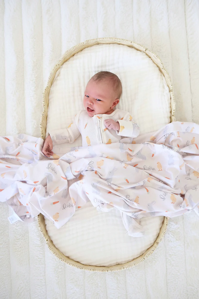 Sweet Peep Personalized Swaddle Blanket - Image 5