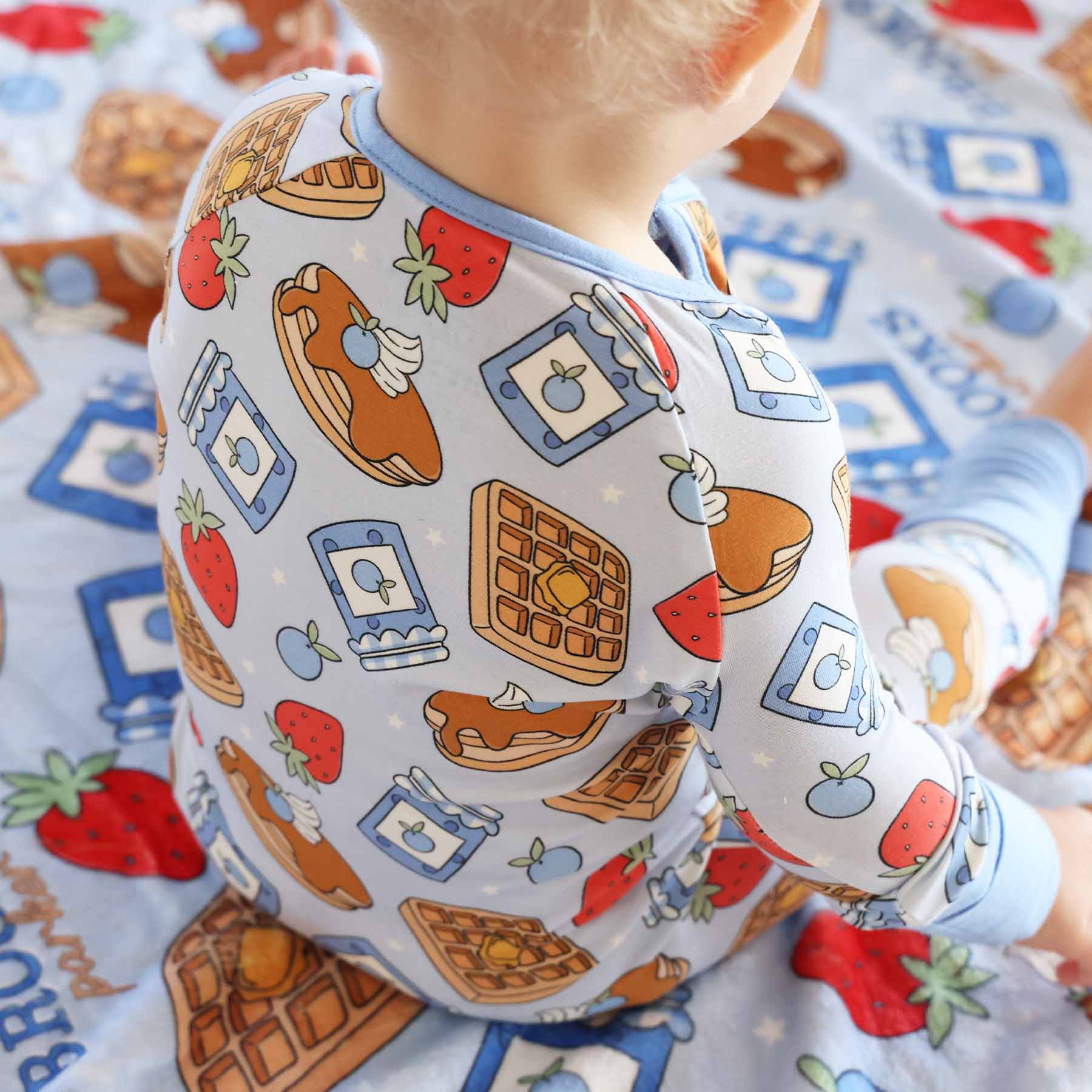Sweet Stacks Convertible Zip Romper | Blue - Image 3