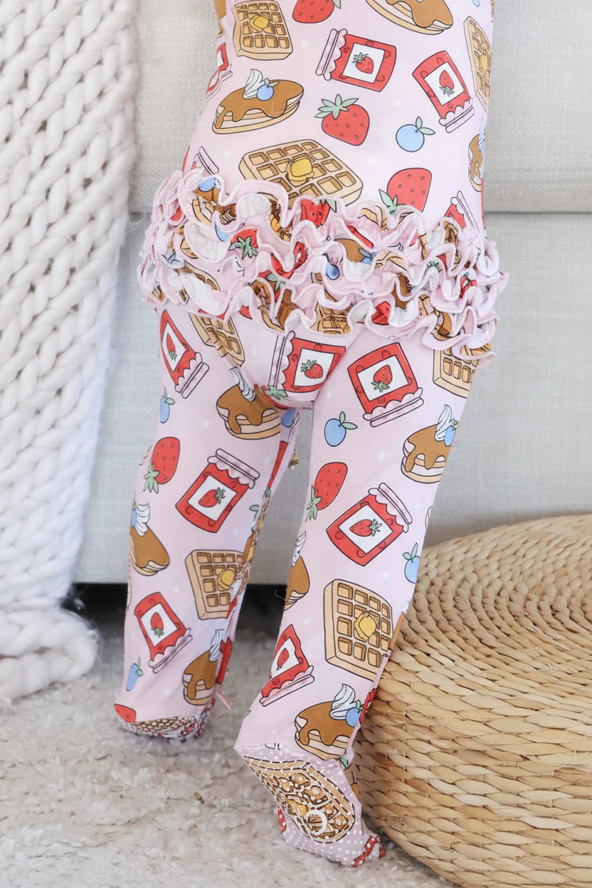 Sweet Stacks Ruffle Zipper Footie | Pink - Image 5