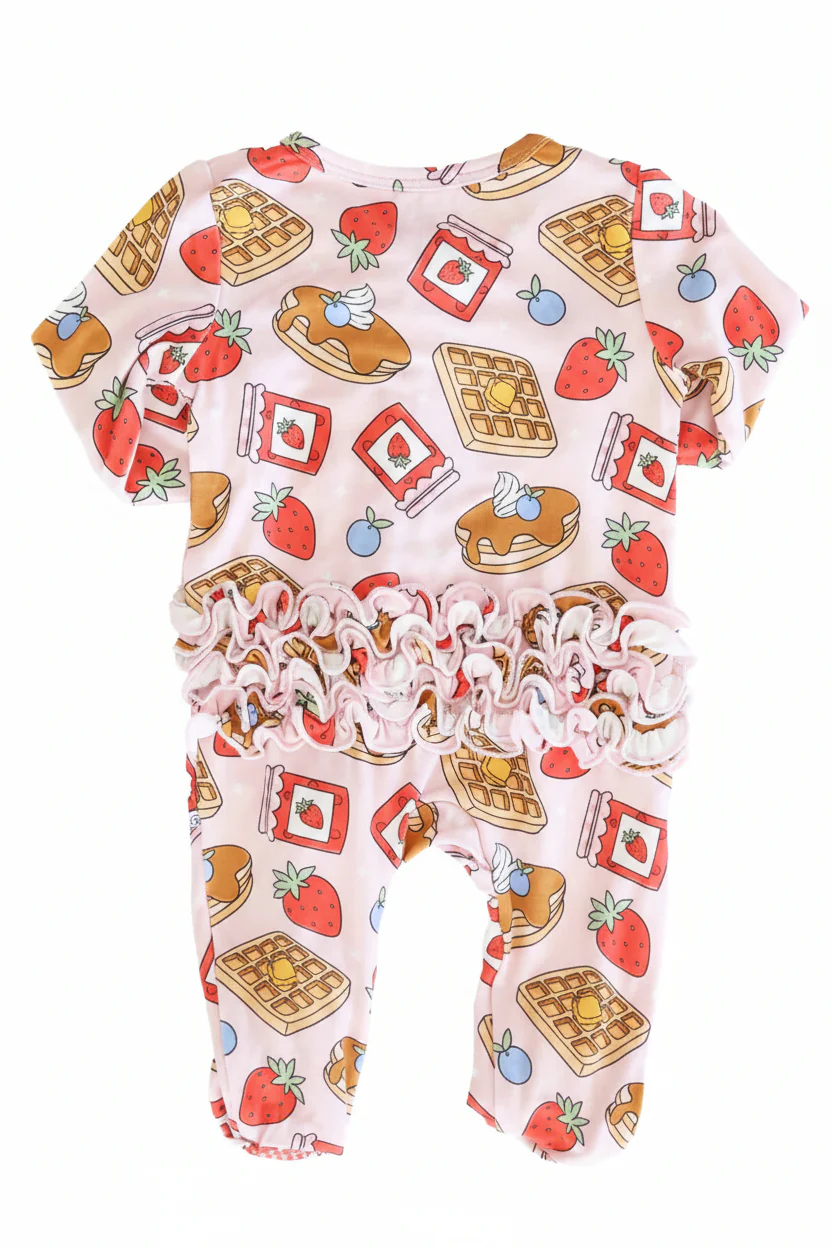 Sweet Stacks Ruffle Zipper Footie | Pink - Image 7