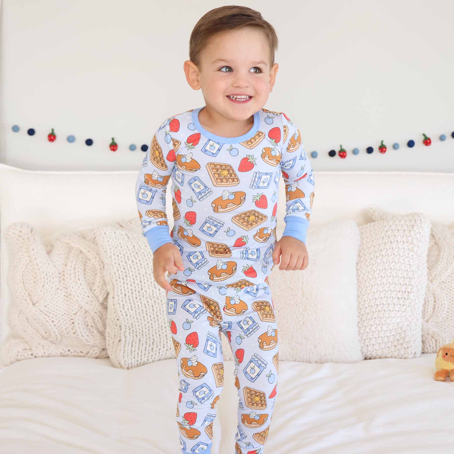 Sweet Stacks Two Piece Pajama Set | Blue - Image 3