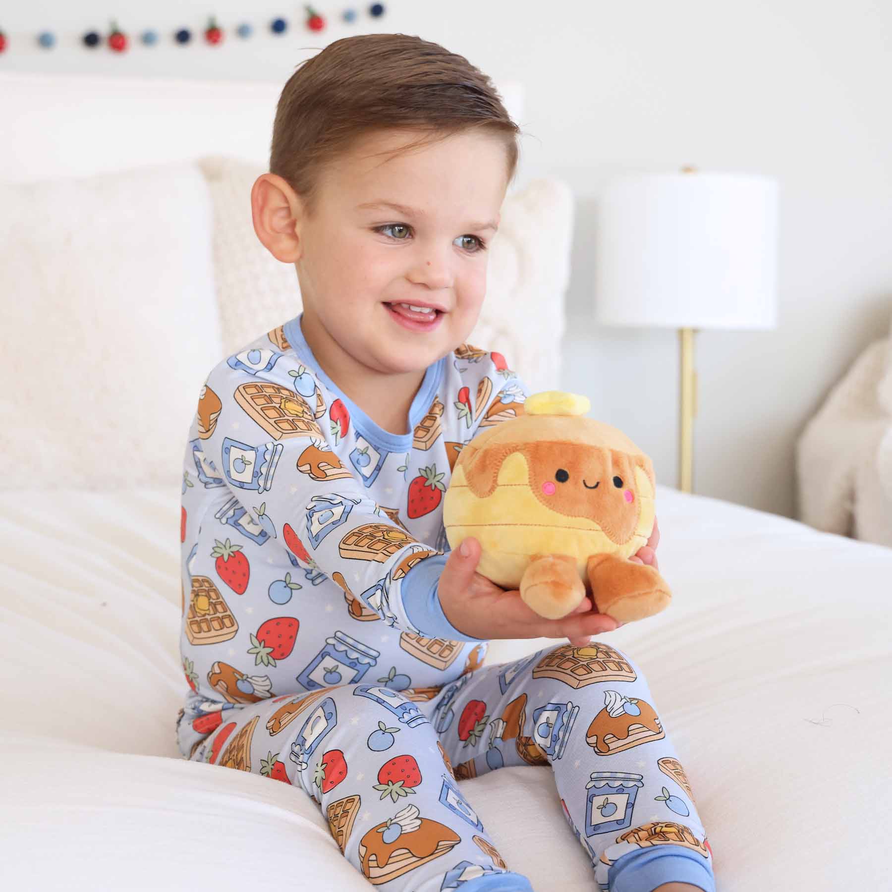 Sweet Stacks Two Piece Pajama Set | Blue - Image 5