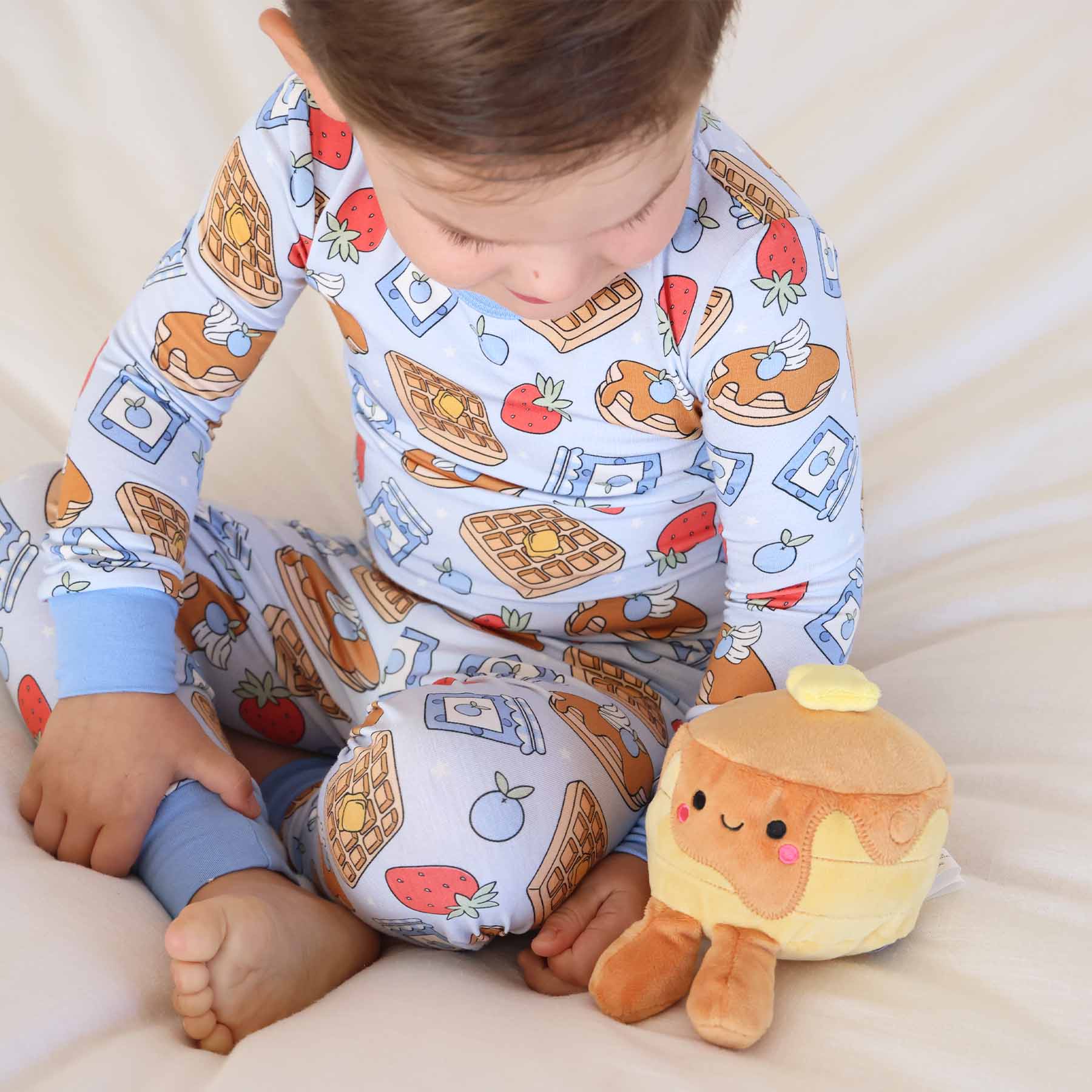 Sweet Stacks Two Piece Pajama Set | Blue - Image 8