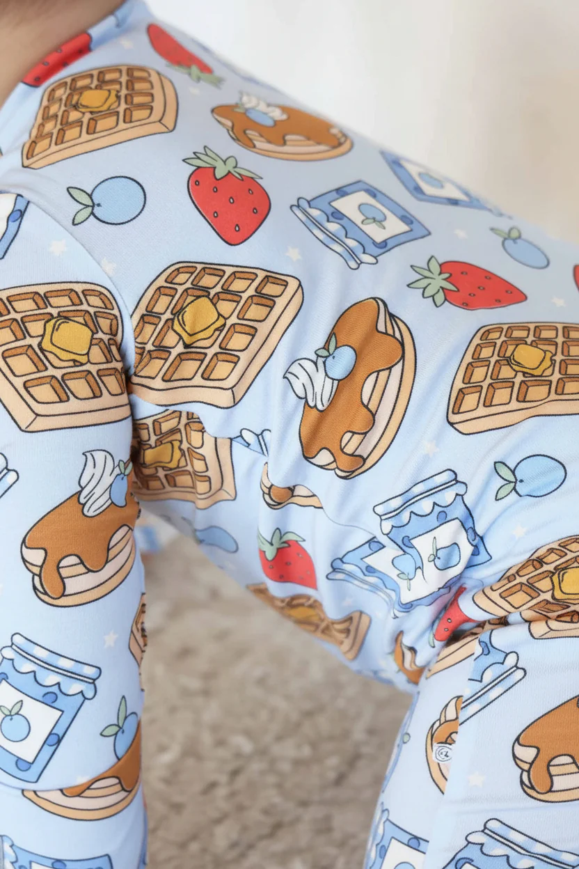 Sweet Stacks Zipper Footie | Blue - Image 5