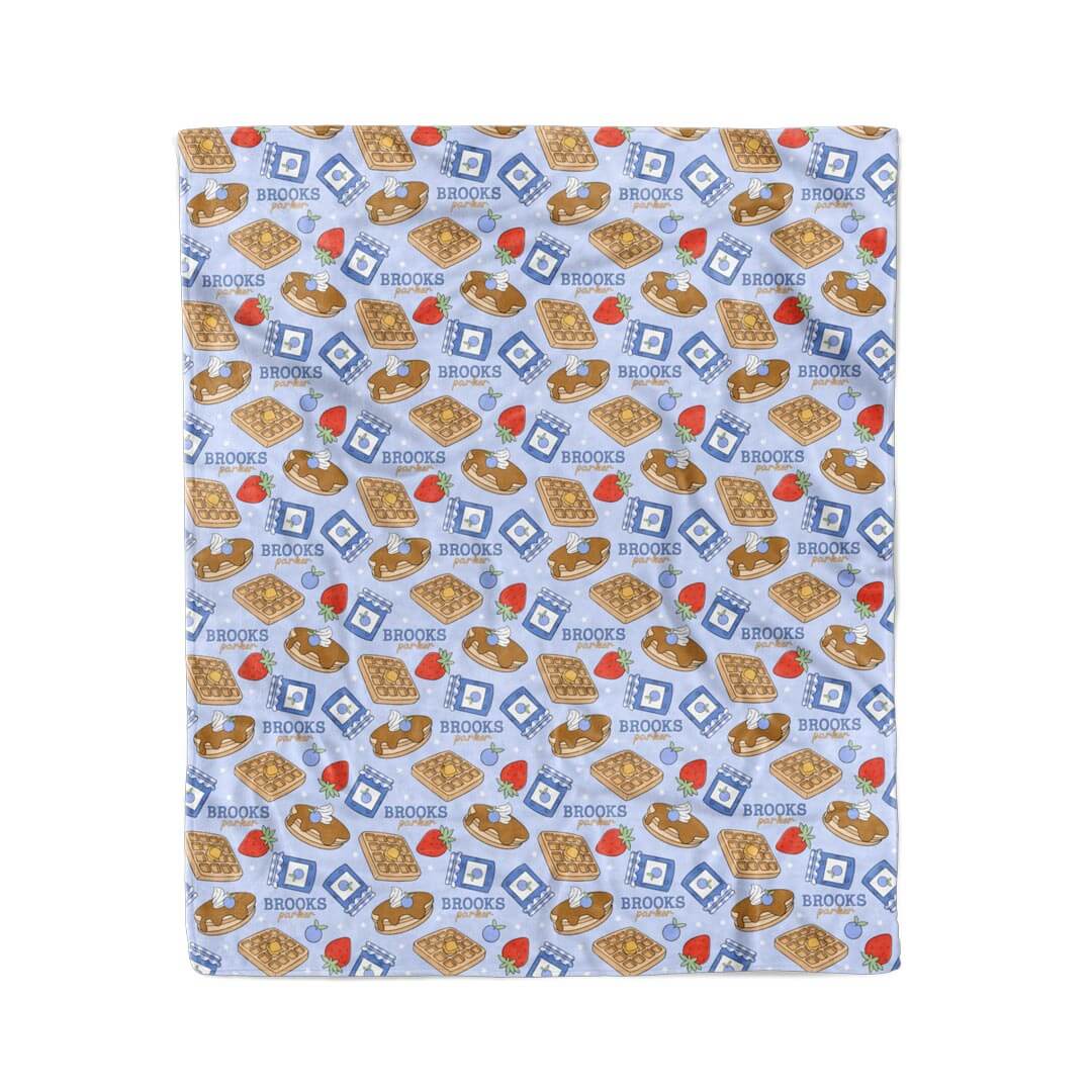 Sweet Stacks Personalized Kids Blanket | Blue - Image 5