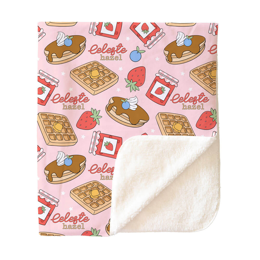 Sweet Stacks Personalized Kids Blanket | Pink - Image 3