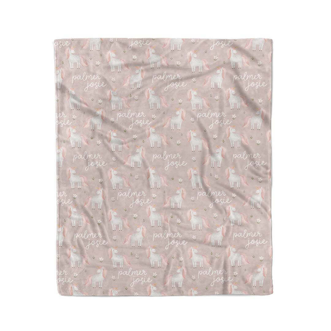 Sweet Unicorn Personalized Kids Blanket - Image 2