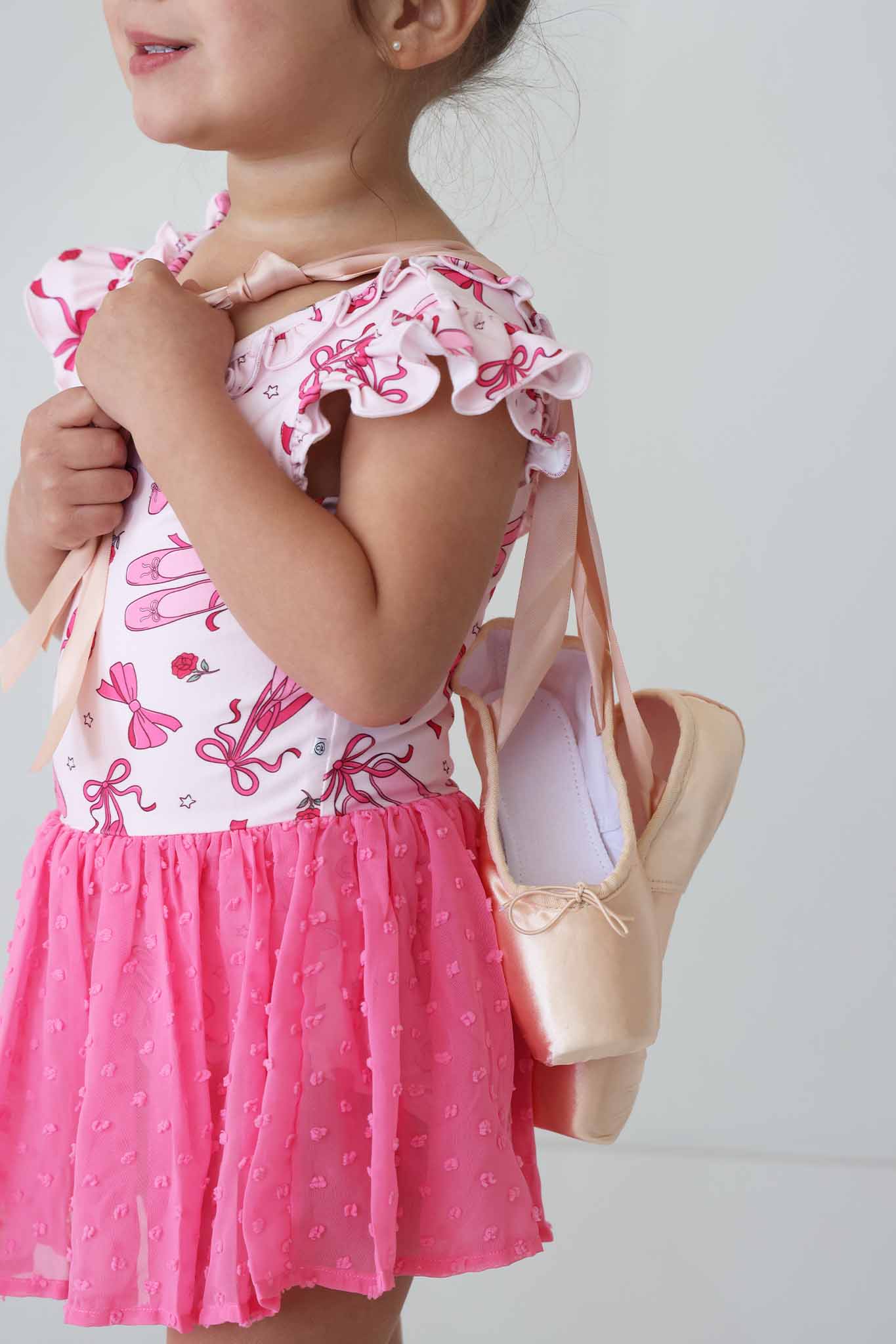 Swiss Dot Leotard | Pink Pirouette - Image 11