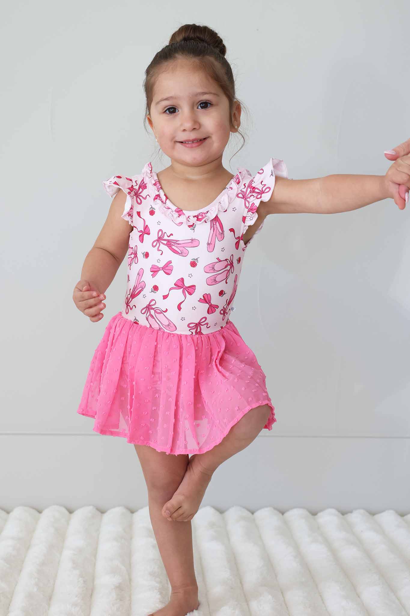 Swiss Dot Leotard | Pink Pirouette - Image 7