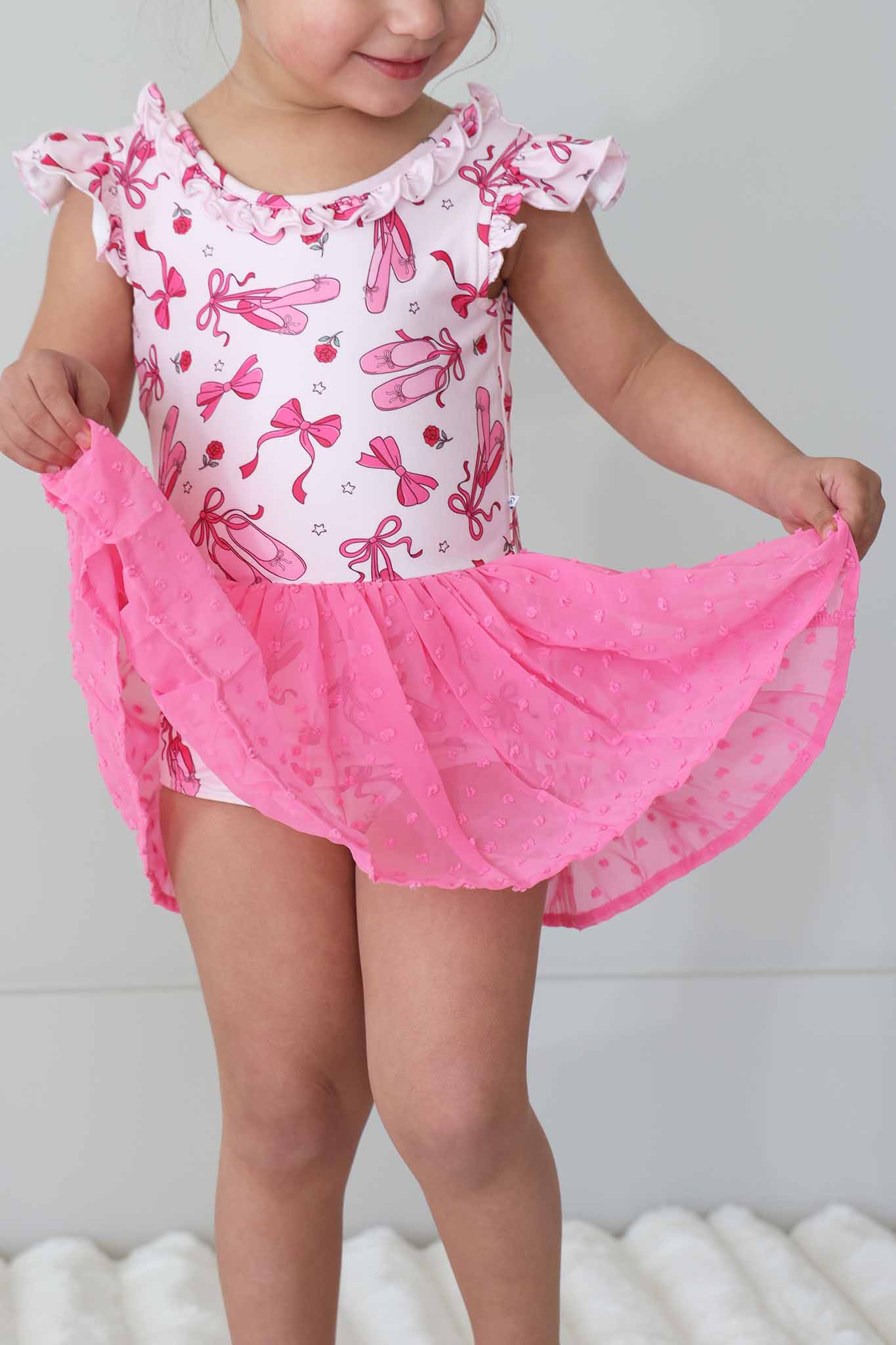 Swiss Dot Leotard | Pink Pirouette - Image 8