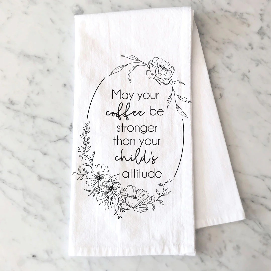 Tea Towel | Coffee Stronger Than Attitude - Image 3
