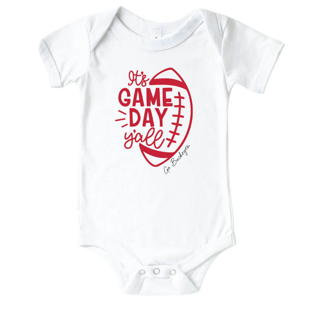The Ohio State University | Footballs & Bows Graphic Bodysuit - Image 5