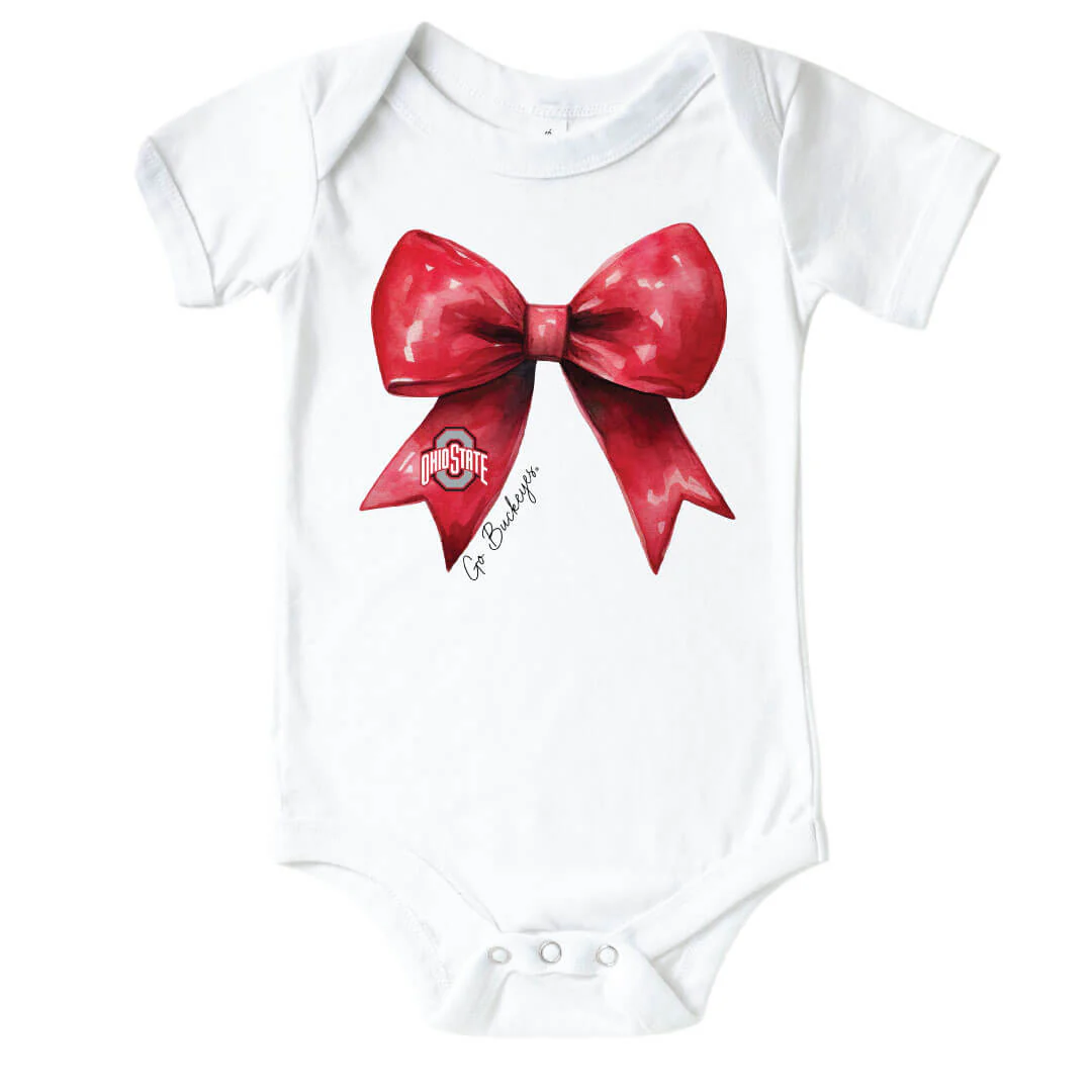 The Ohio State University | Footballs & Bows Graphic Bodysuit - Image 6