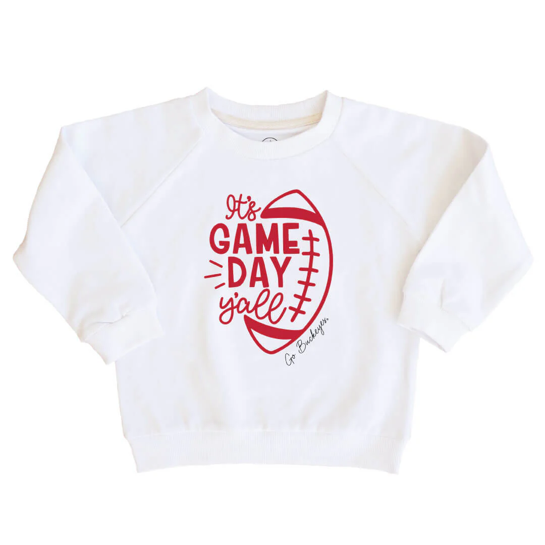 The Ohio State University | Footballs & Bows Kids Graphic Sweatshirts - Image 4