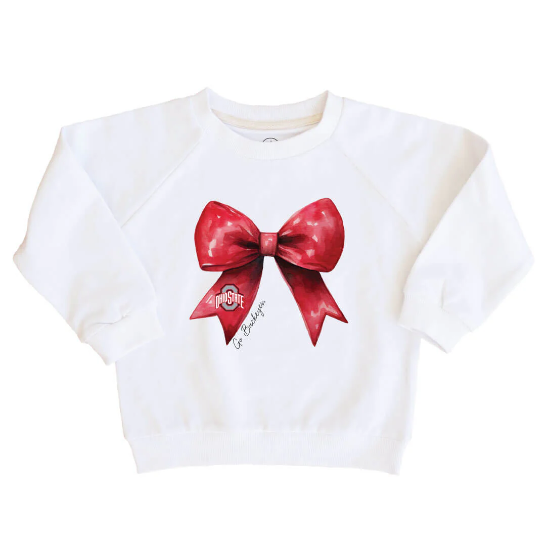 The Ohio State University | Footballs & Bows Kids Graphic Sweatshirts - Image 5