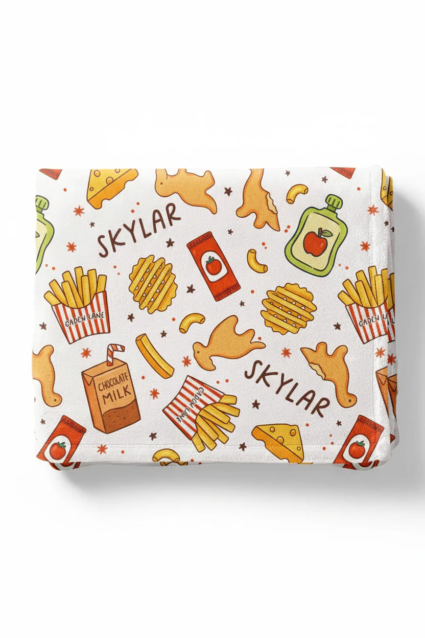 Tiny Bites Personalized Kids Blanket - Image 2