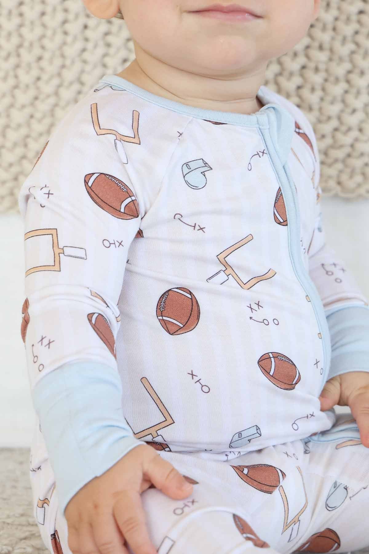Tiny Touchdowns Convertible Zip Romper | Neutral - Image 14
