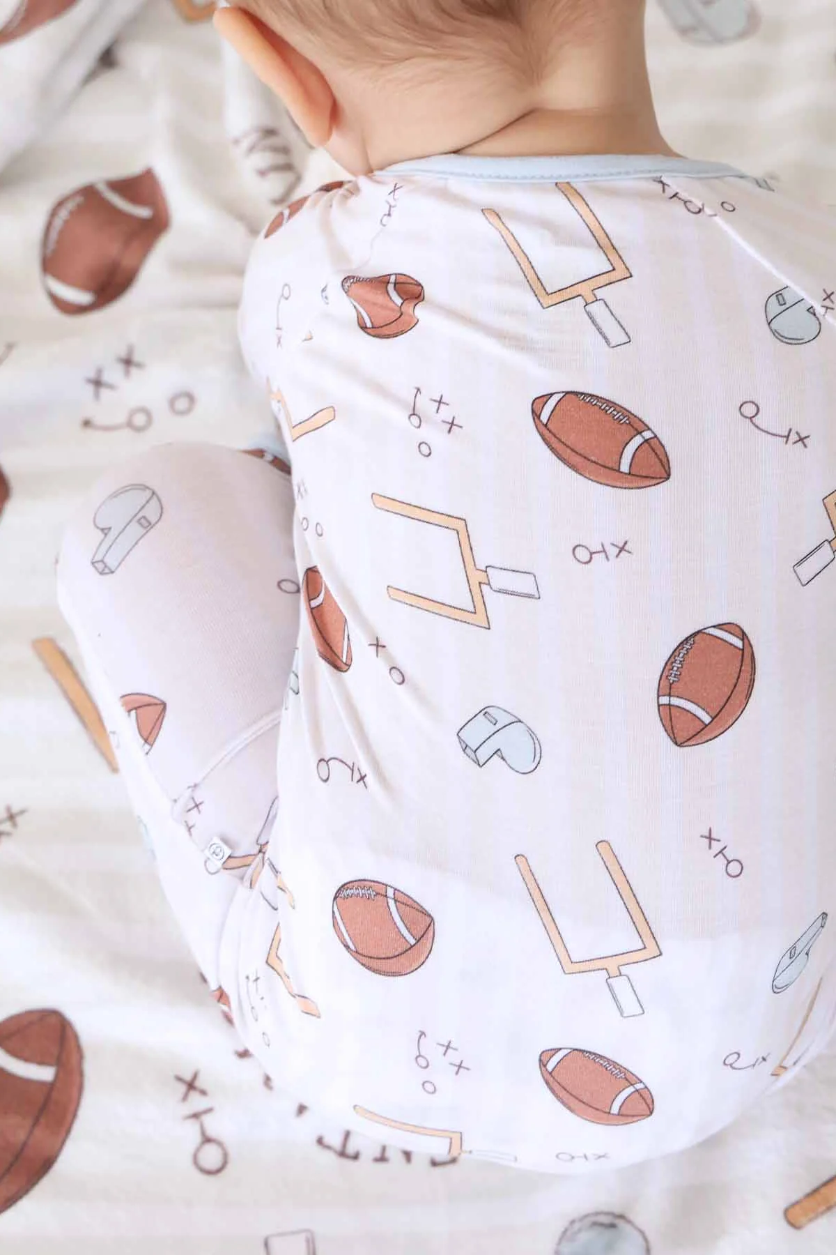 Tiny Touchdowns Convertible Zip Romper | Neutral - Image 7