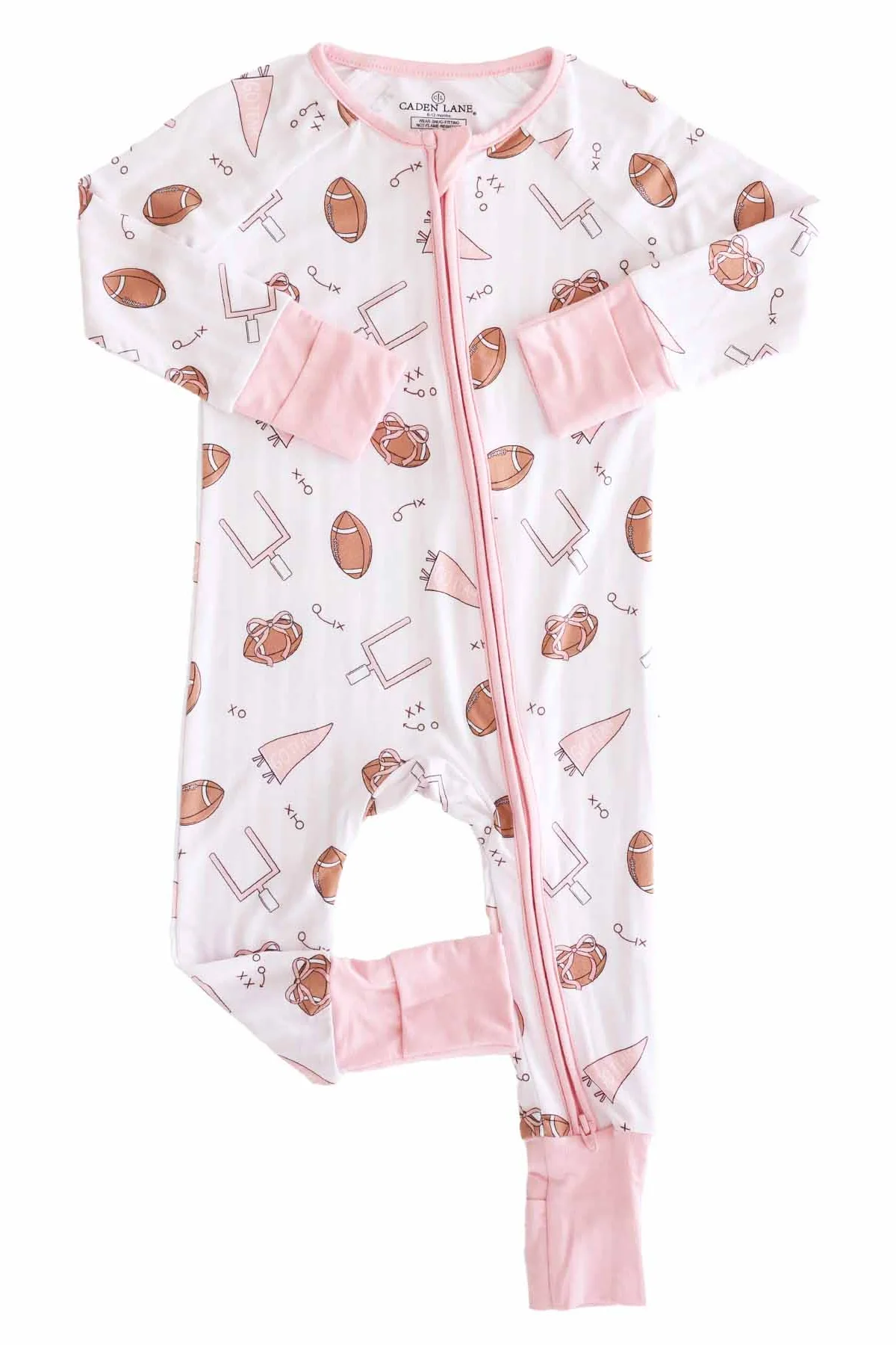 Tiny Touchdowns Convertible Zip Romper | Pink - Image 2