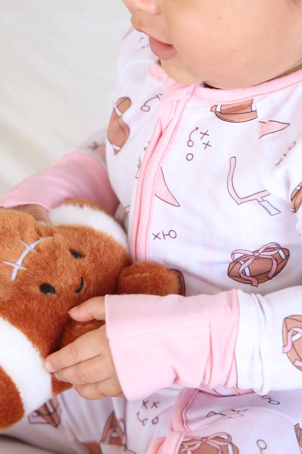 Tiny Touchdowns Convertible Zip Romper | Pink - Image 3