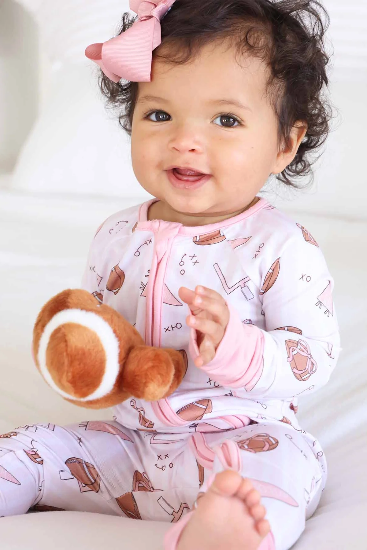 Tiny Touchdowns Convertible Zip Romper | Pink - Image 5