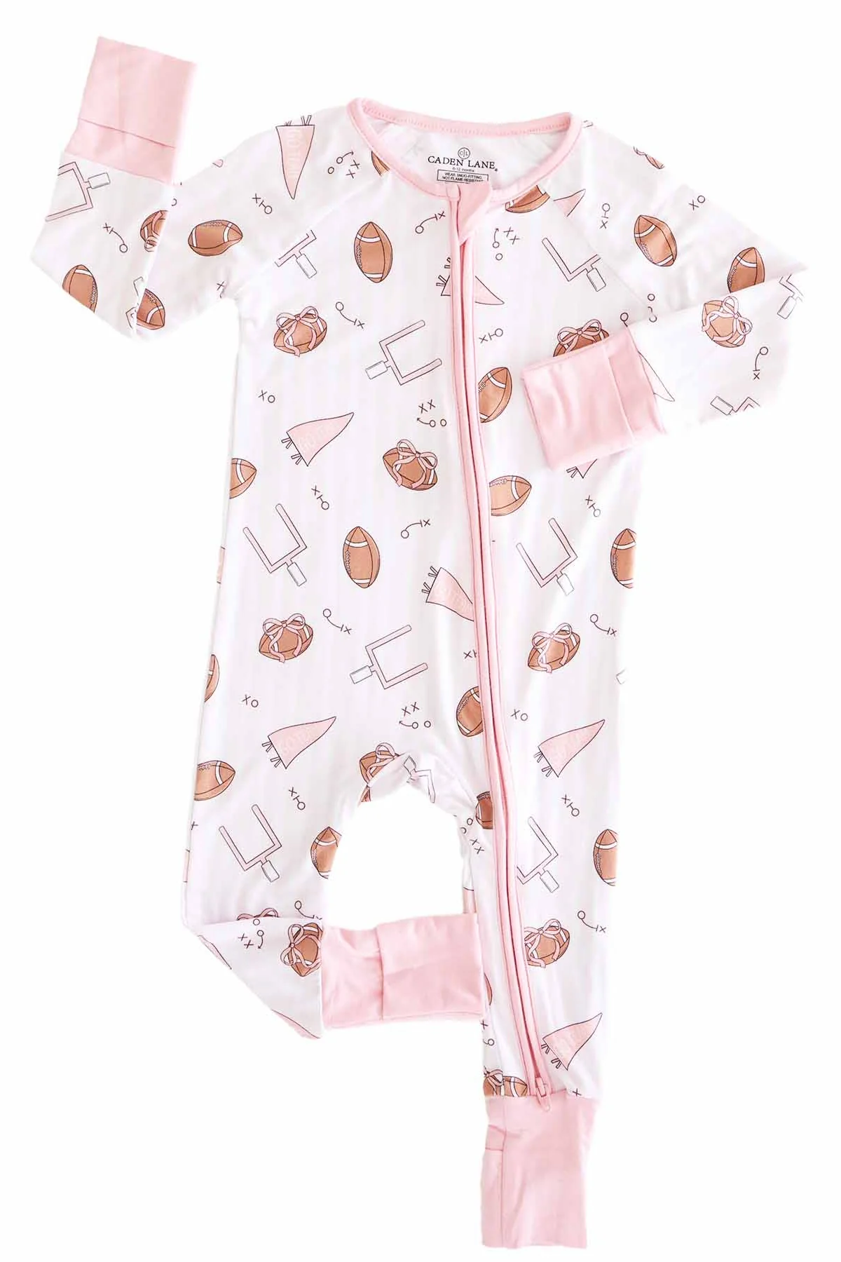 Tiny Touchdowns Convertible Zip Romper | Pink - Image 6