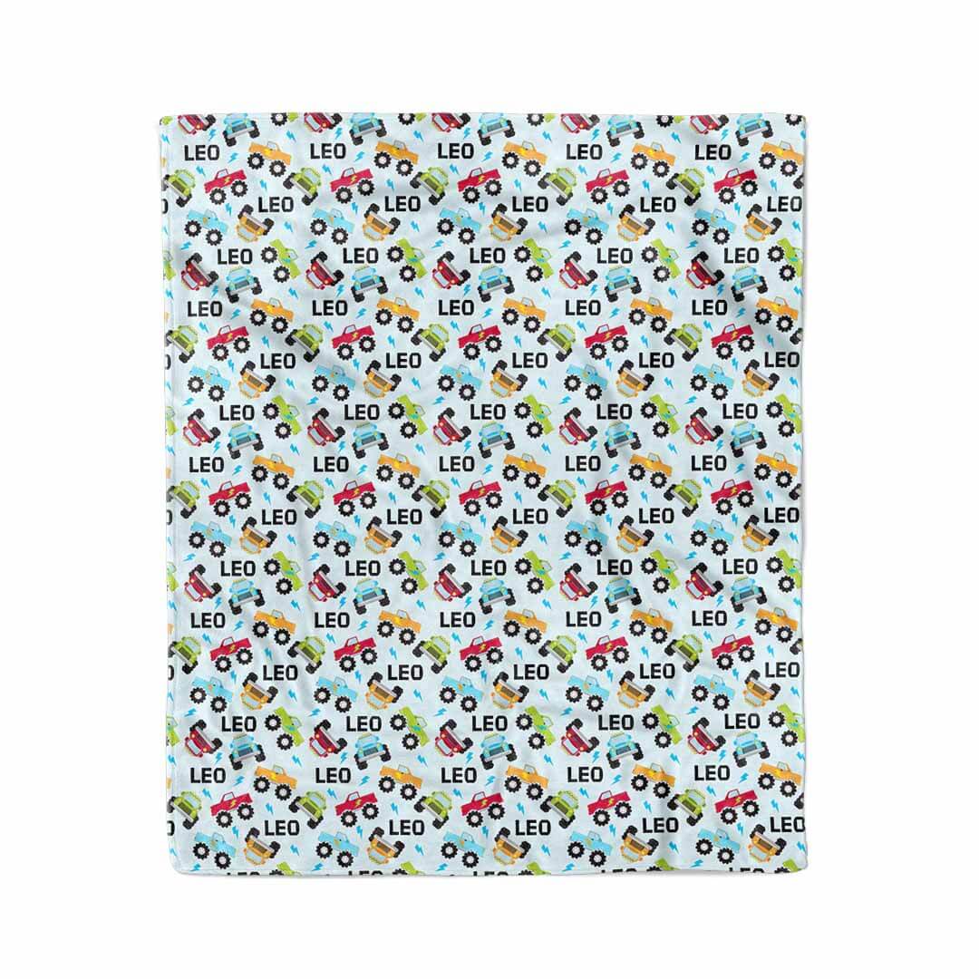Truck Rally Personalized Kids Blanket - Image 3