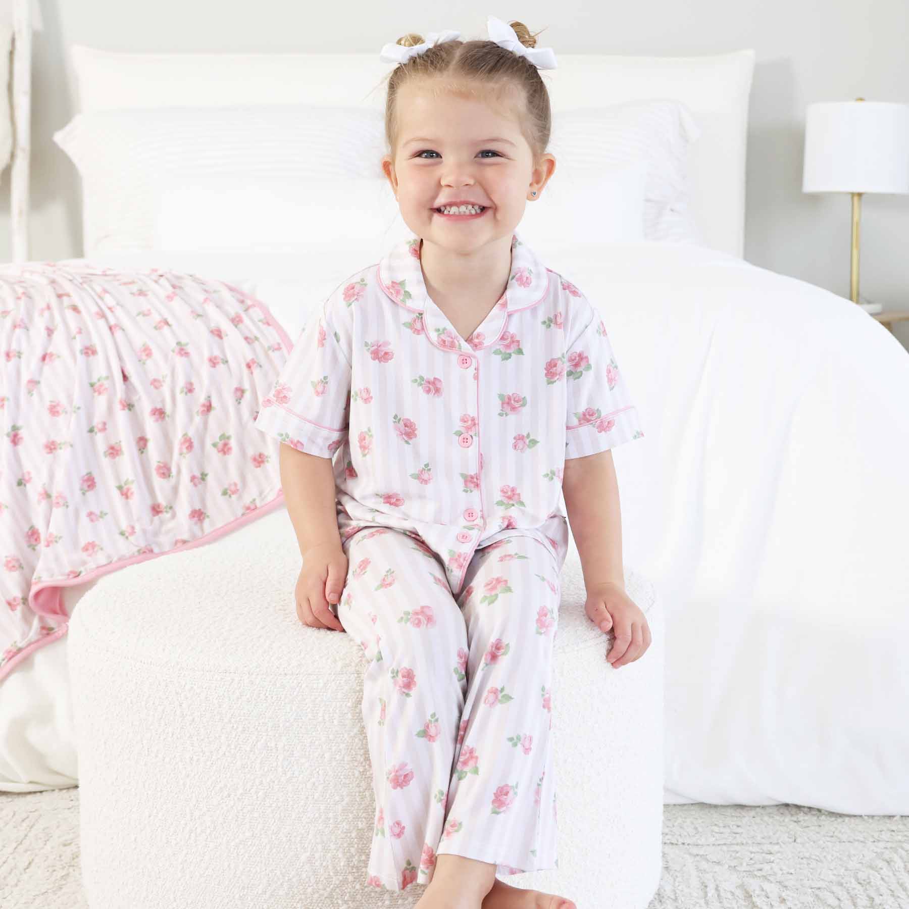 Girl's Two Piece Flare Lounge Set | Rosy & Cozy - Image 8