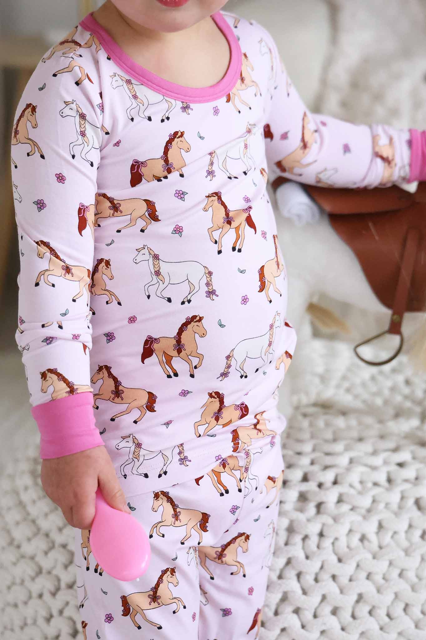 Two Piece Pajama Set | Pony Club Pink - Image 12
