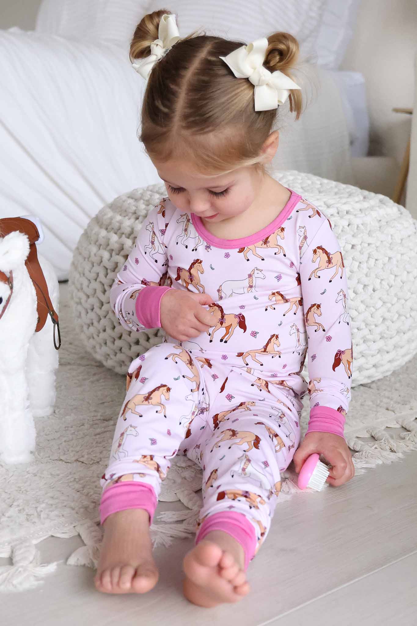 Two Piece Pajama Set | Pony Club Pink - Image 6