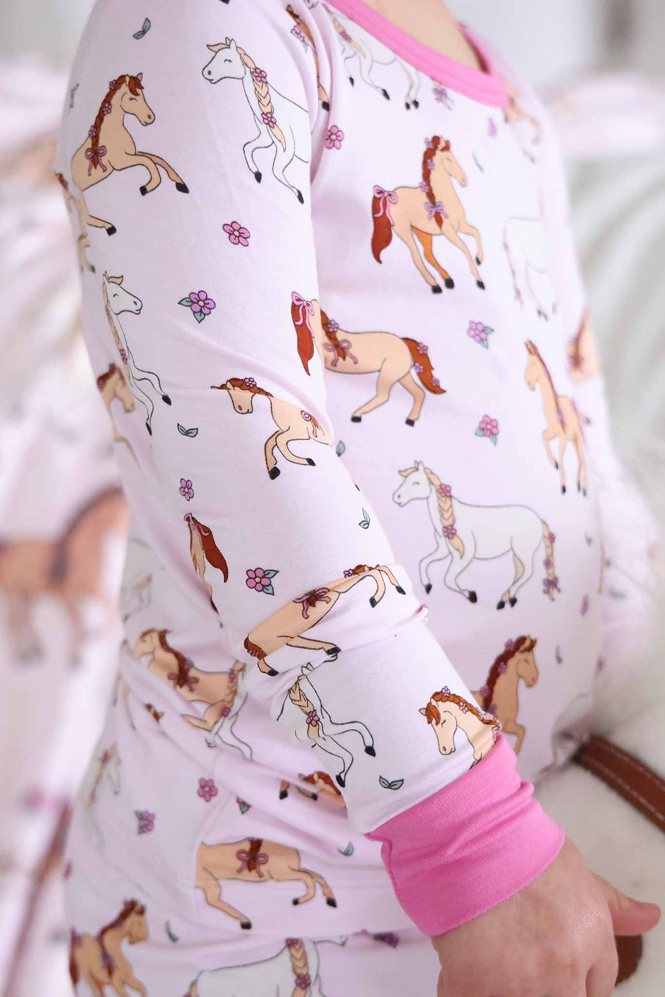 Two Piece Pajama Set | Pony Club Pink - Image 7