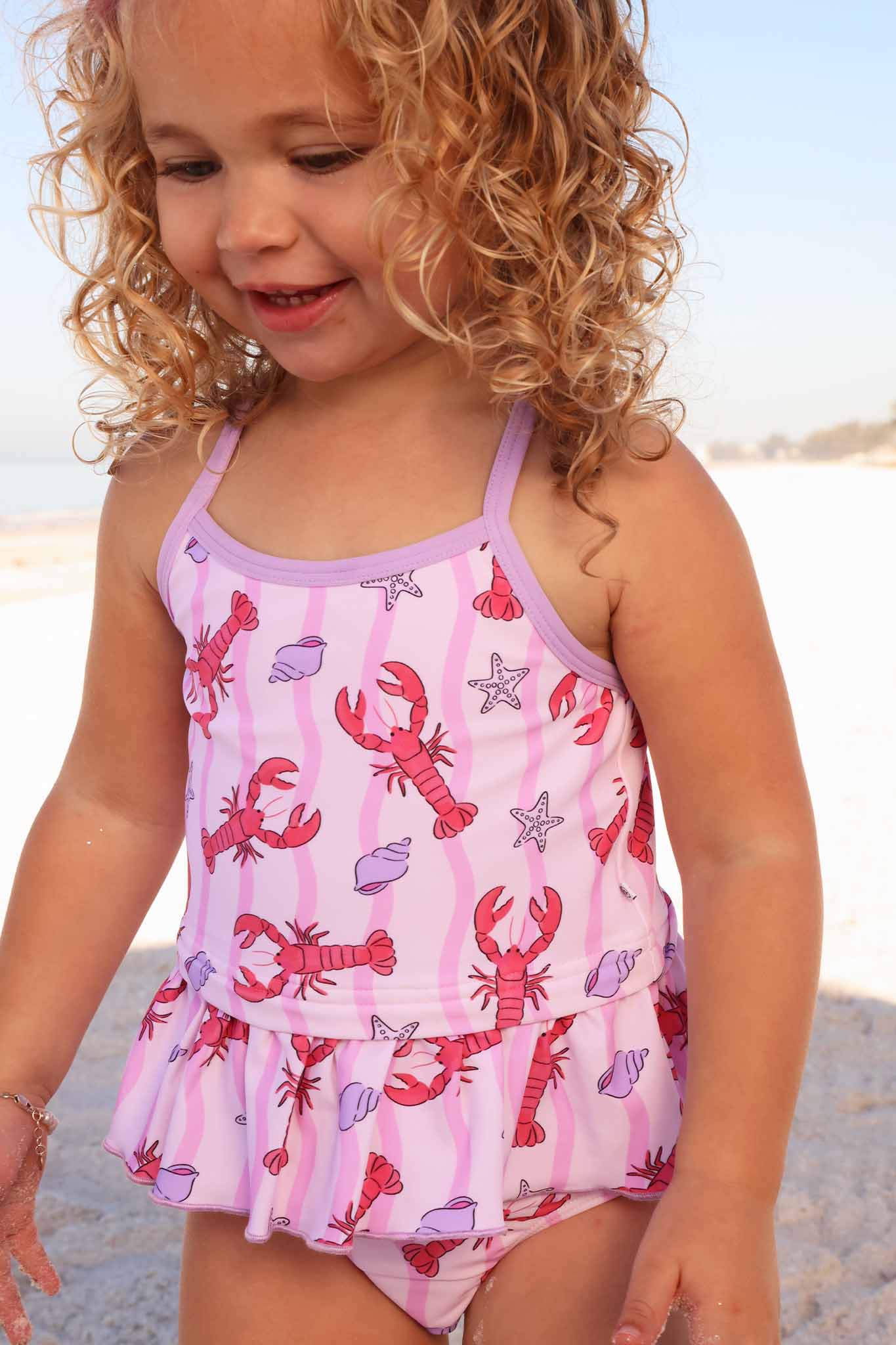 Two Piece Strappy Tankini | Pinch Me Pink - Image 4
