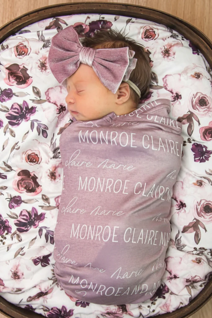 Velvet Bow Headband - Lilac - Image 2