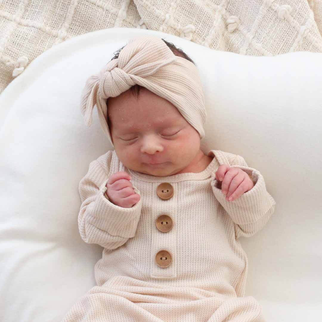 Bamboo Waffle Knit Large Bow Headwraps - Image 19