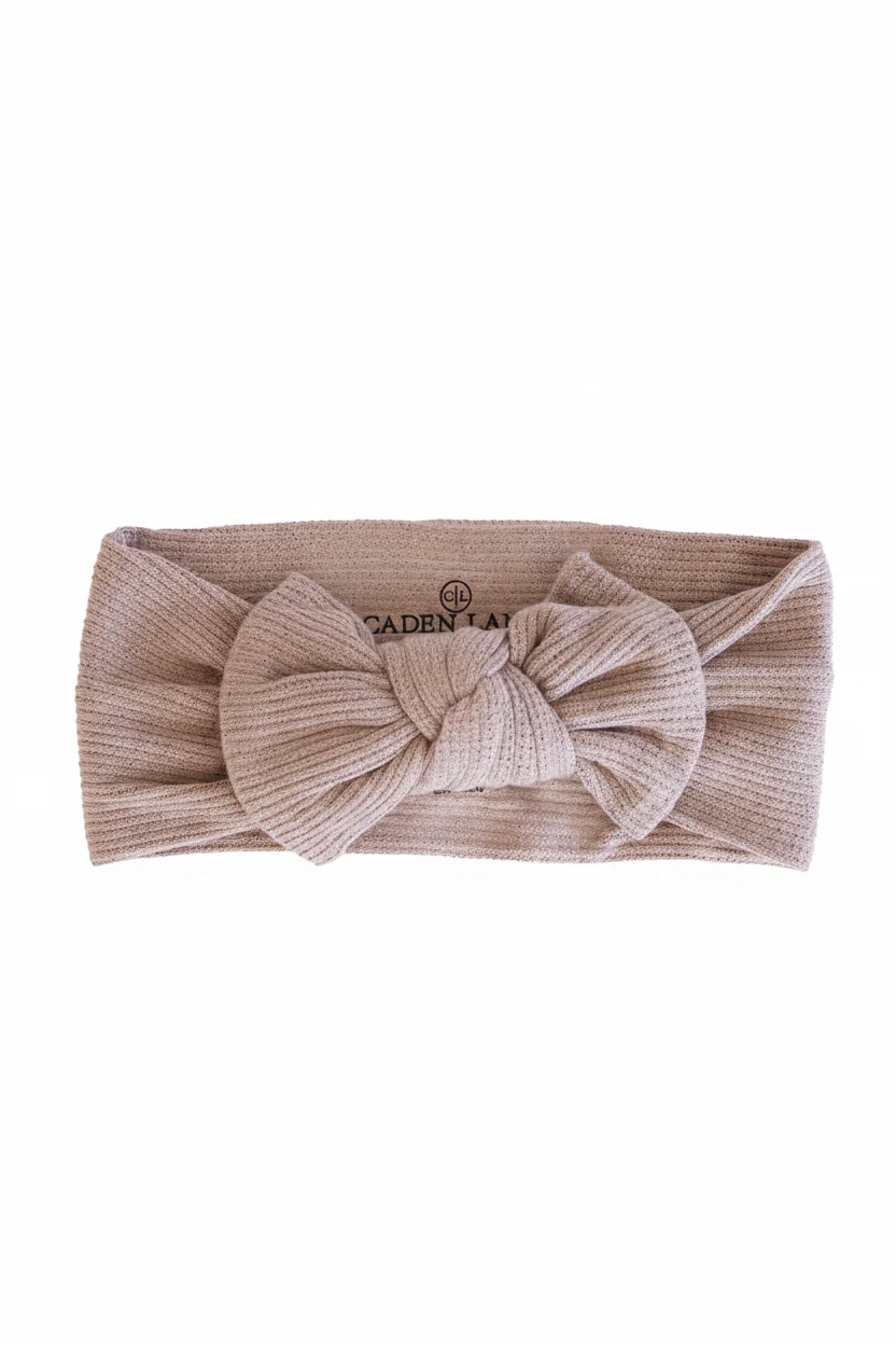 Bamboo Waffle Knit Large Bow Headwraps - Image 27