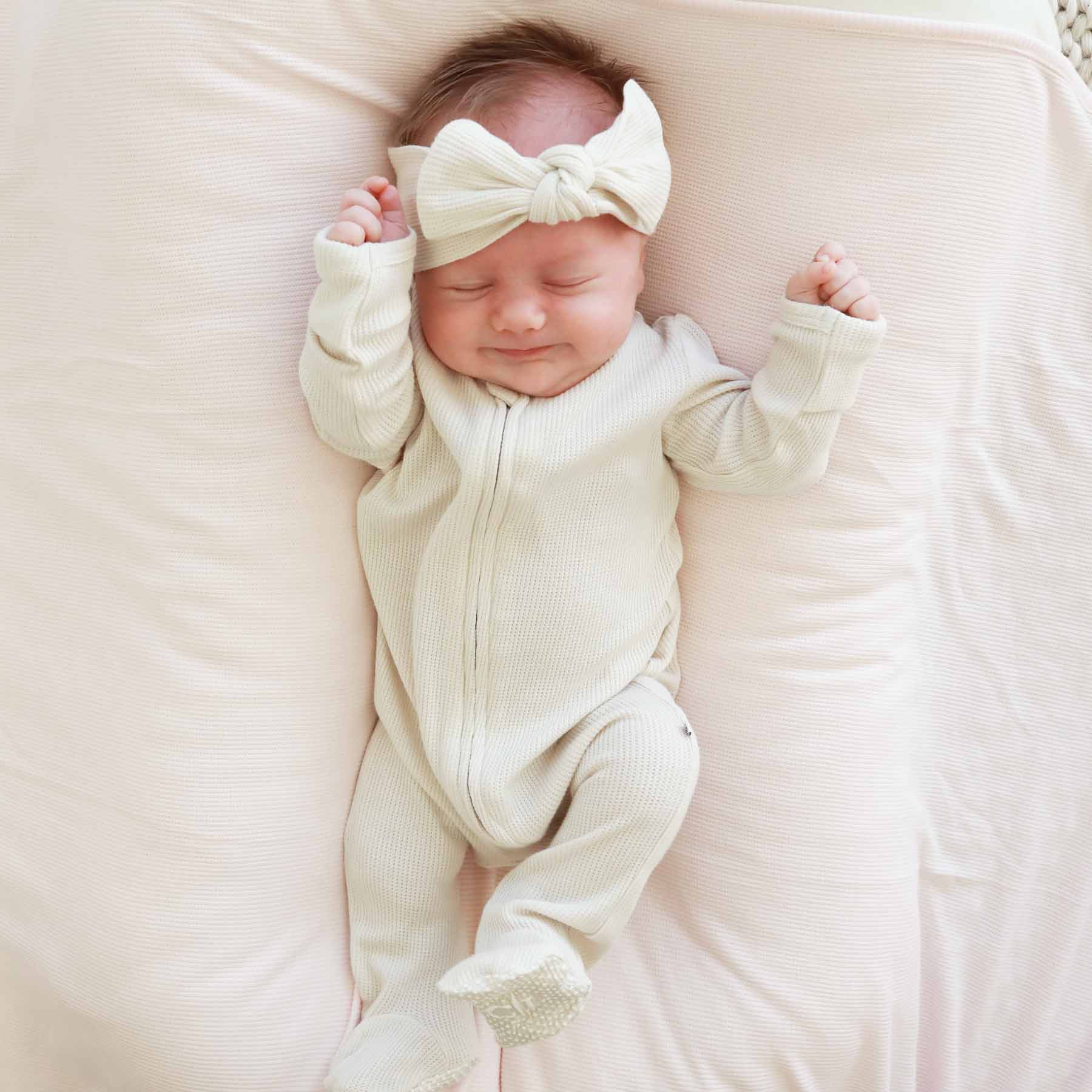 Bamboo Waffle Knit Large Bow Headwraps - Image 9