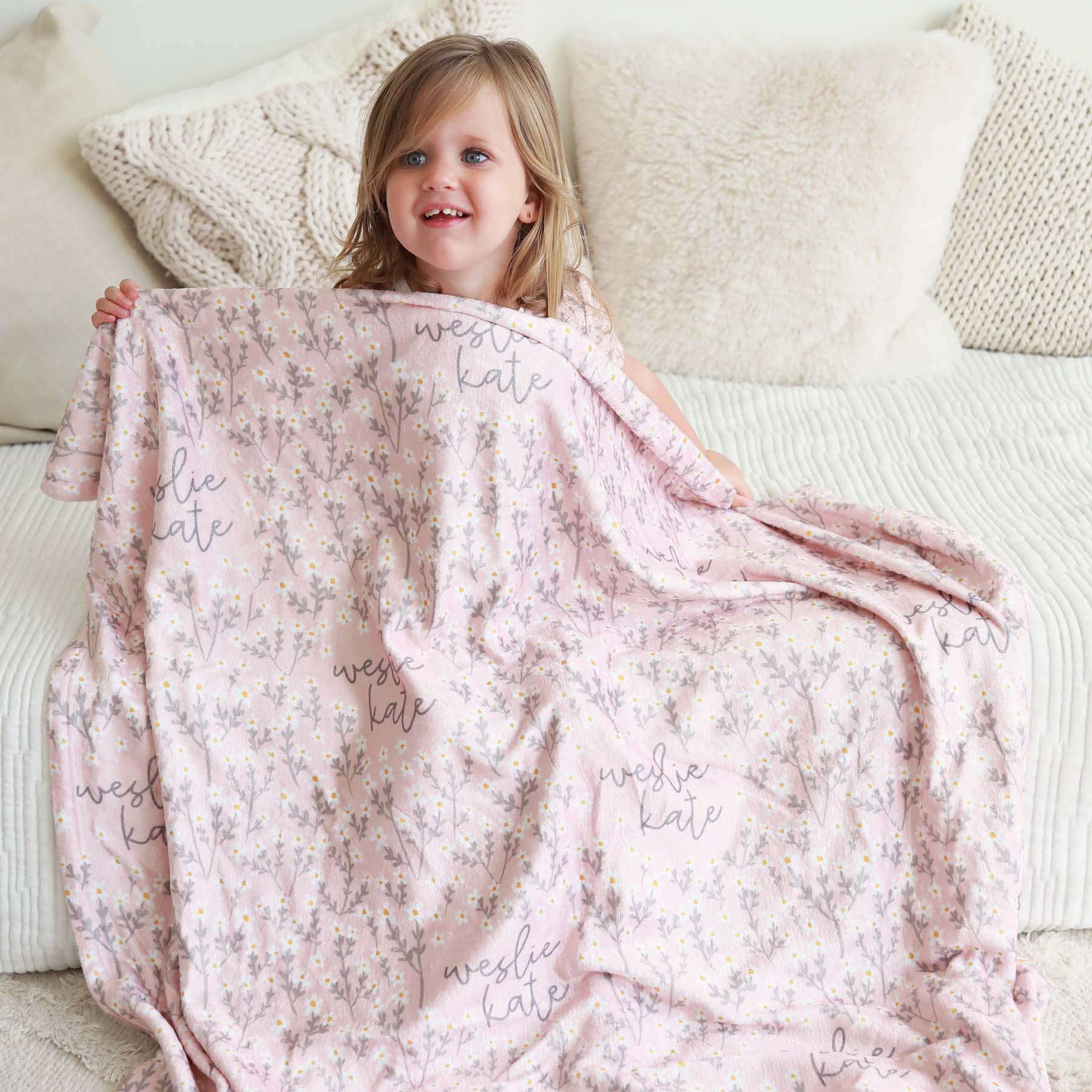 Weslie's Wildflower Personalized Kids Blanket - Image 4