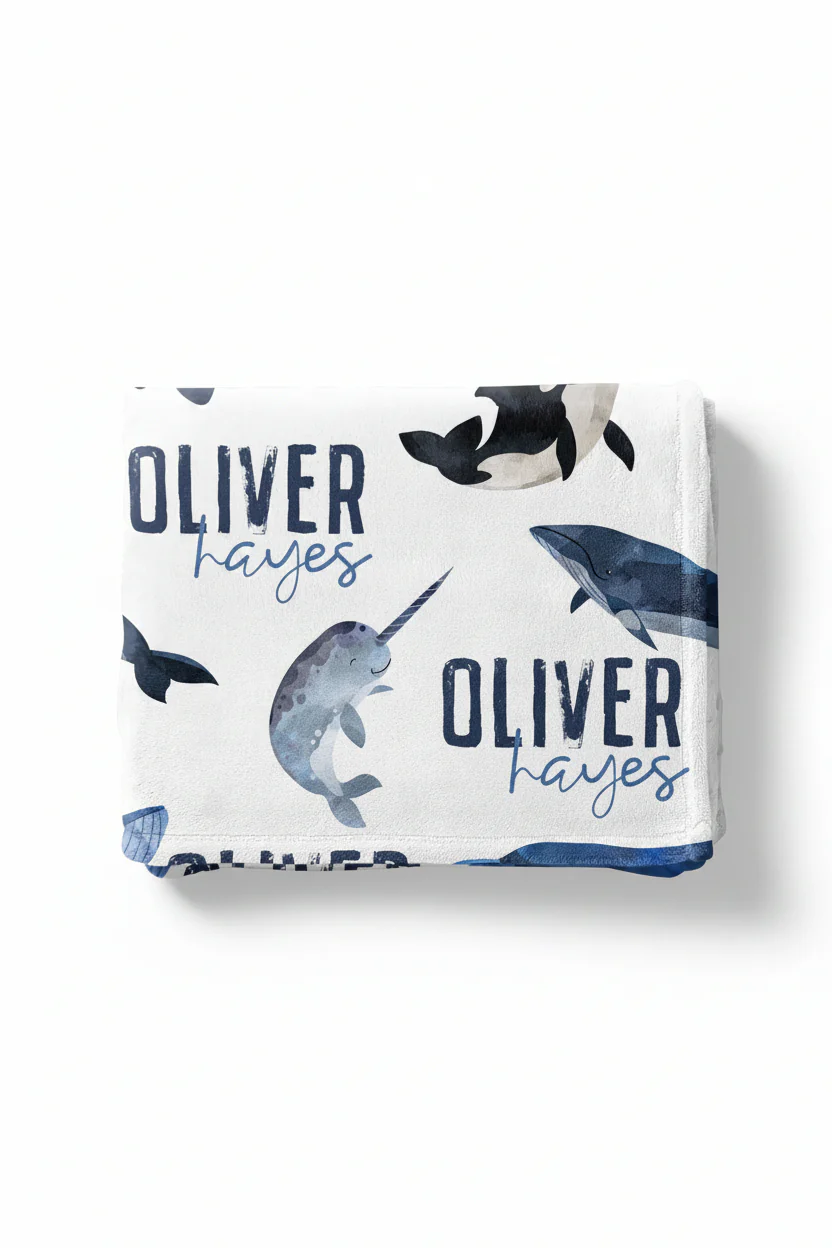 Whaley Cute | Personalized Kids Blanket - Image 2