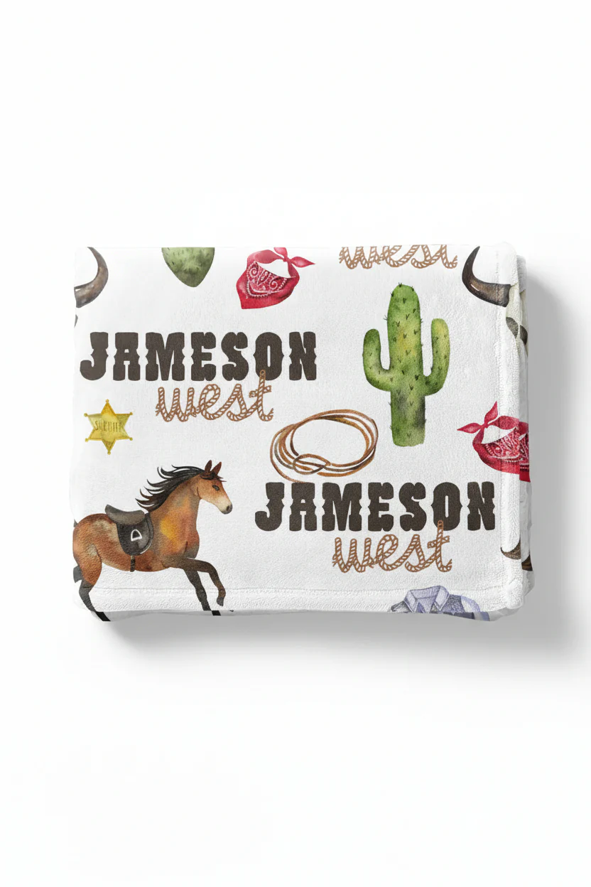 Wild West | Personalized Kids Blanket - Image 2