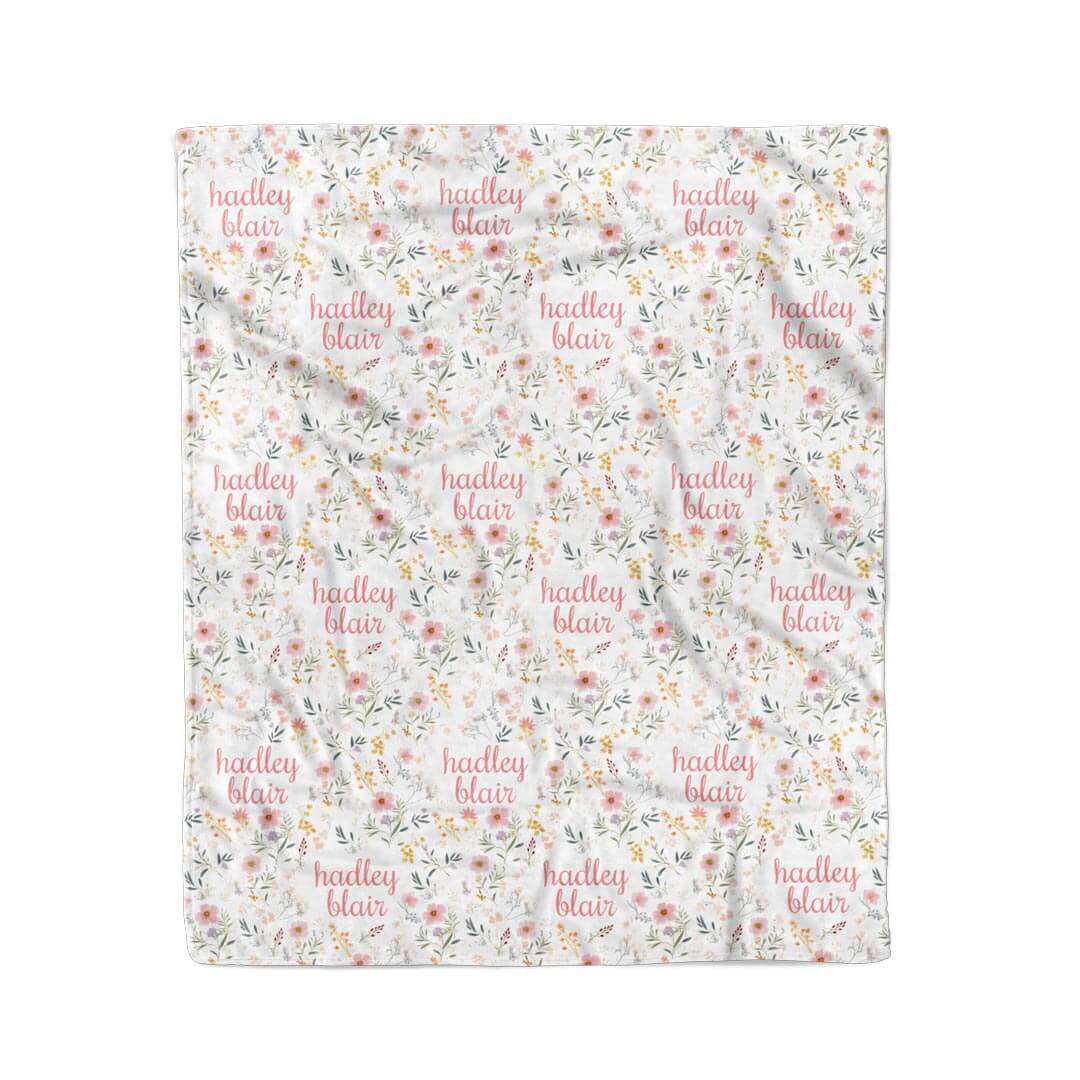Winnie's Wildflowers Personalized Kids Blanket - Image 3